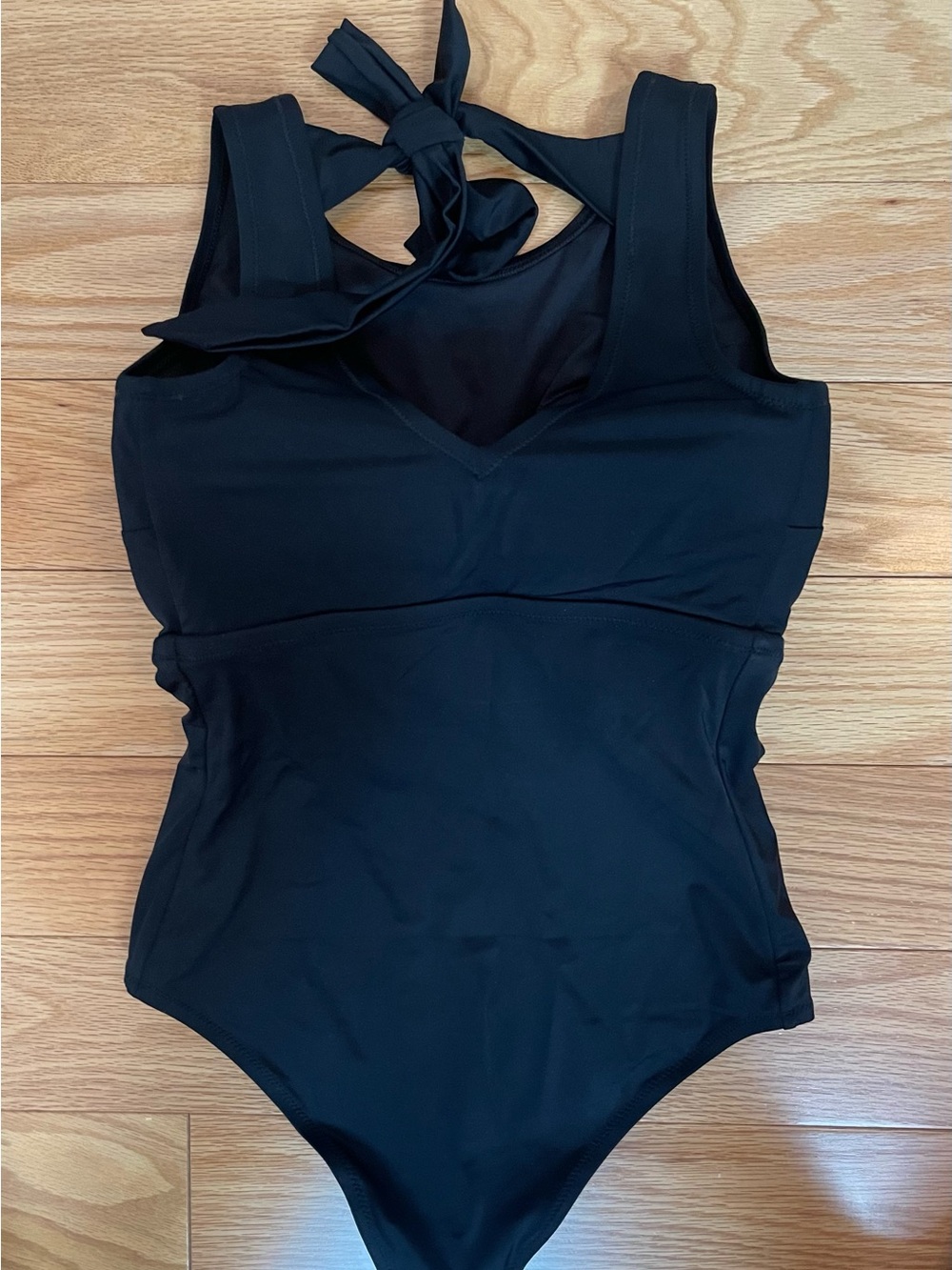 Bare Necessities Black One-Piece Swimsuit with Tie Back